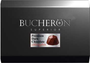 Продуктови Категории Шоколади BUCHERON  Шоколадови бонбони от черен шоколад с цели лешници 220 гр